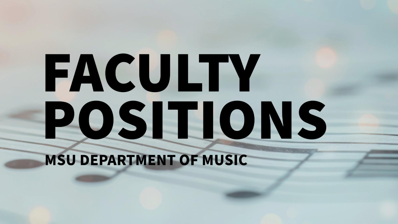 Faculty Positions