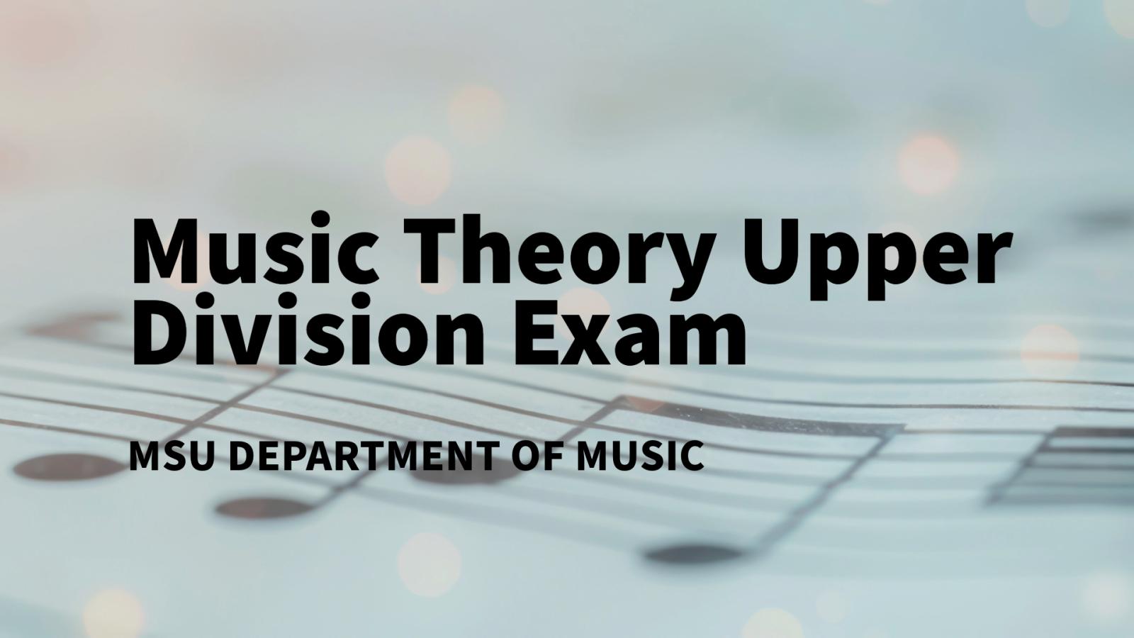 Upper Division Theory Exam